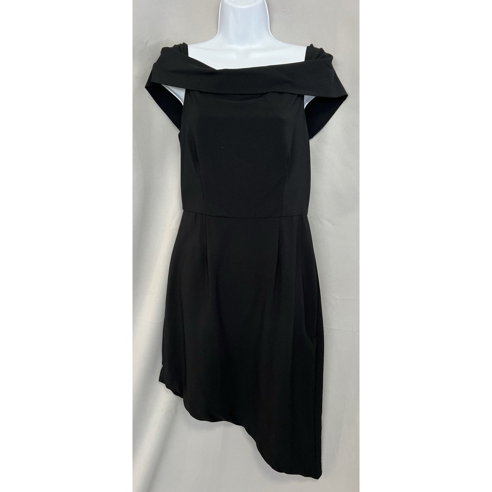 Hutch By Anthropologie Women's Asymmetric Dress Black Sz Medium